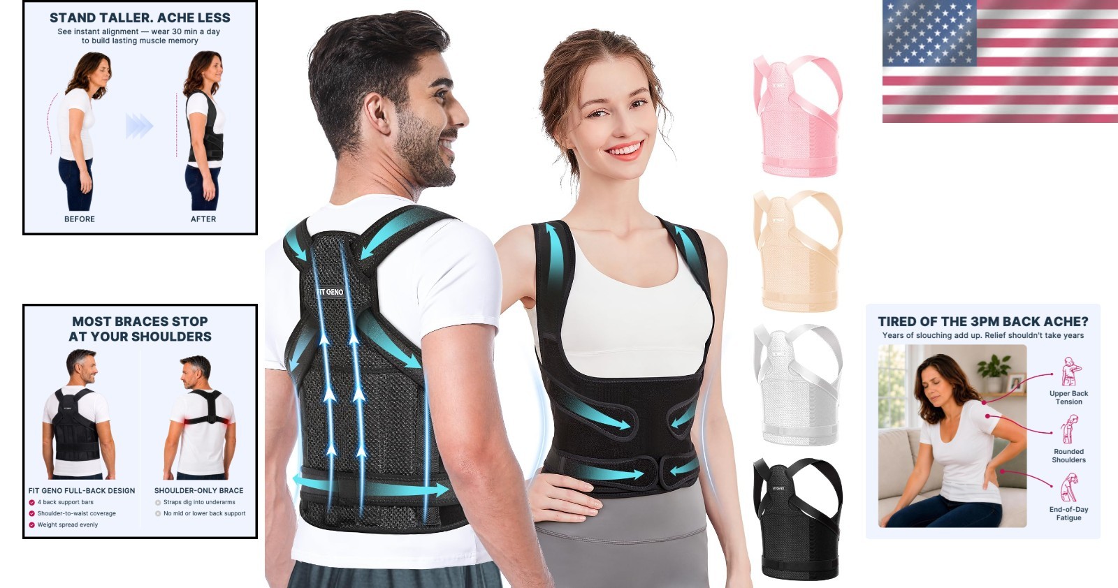 Lightweight Posture Corrector for Adults – Enhances Spine and Shoulder Alignment