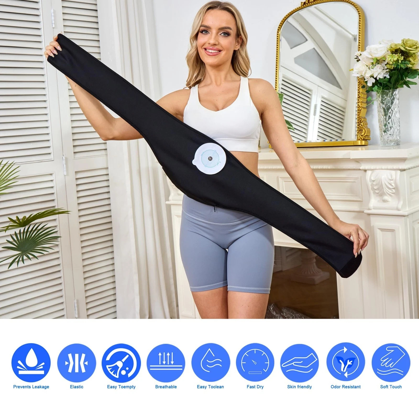 Ostomy Belt Adjustable 15”-48” Stealth Ostomy Bag Cover for Men Women | Swim…