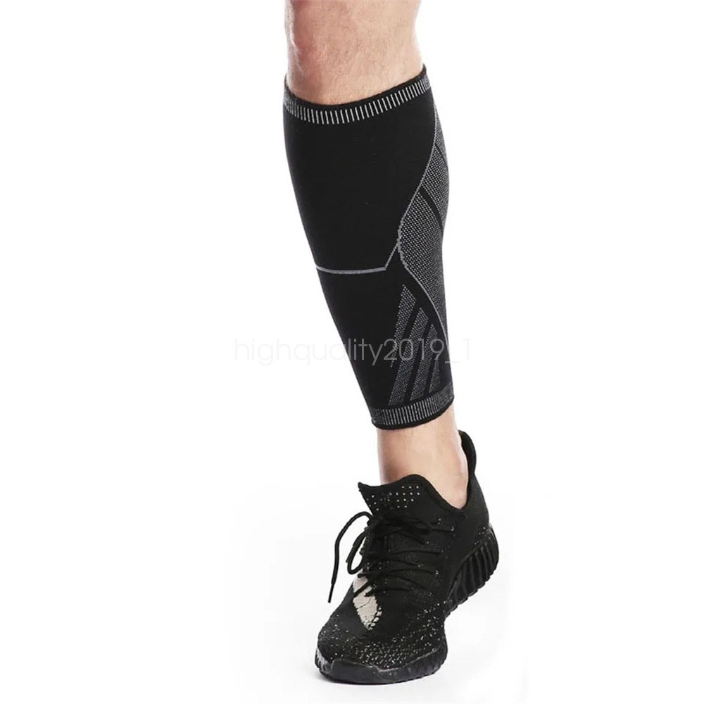 Calf Running Compression Sleeve Leg Sock Shin Splint Support Brace Guard Sports