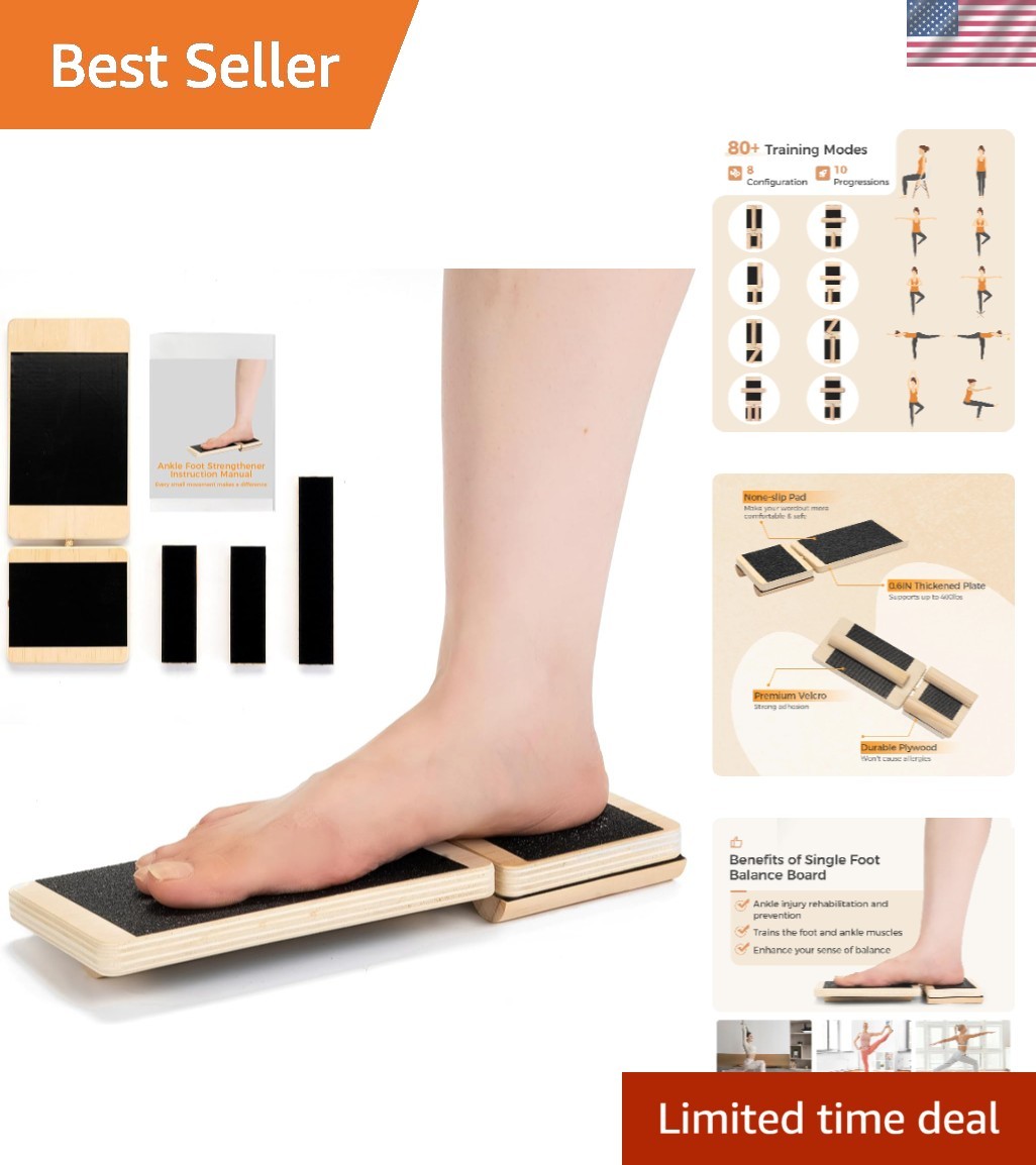 Ultimate Balance Training Board – 80+ Exercises for Foot Health & Stability