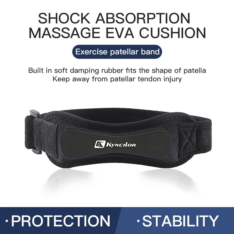 Adjustable Patella Knee Strap Support Band Silicone Gel Sports Running Gym