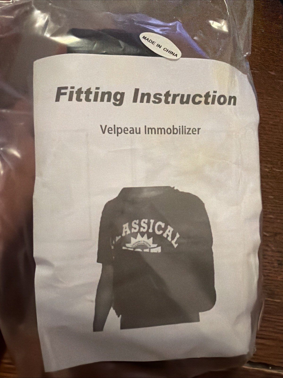 TLC Medical Velpeau Shoulder Immobilizer Size XS