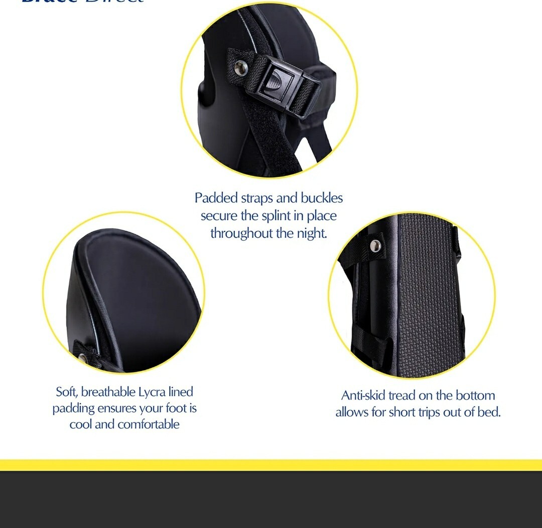 Posterior Night Splint for Plantar Fasciitis, Achilles Tendinitis, Heel Pain – S