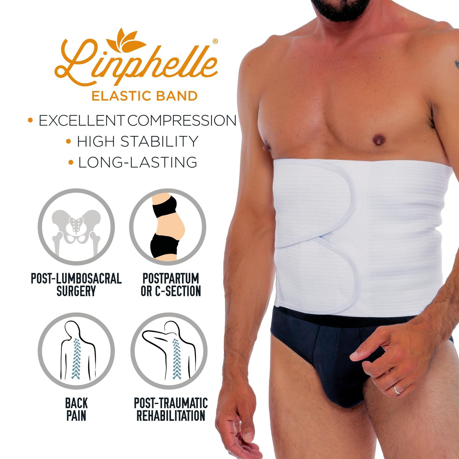 Post-Surgery and Postpartum Band – Elastic and Tear-Resistant Abdominal Postp…