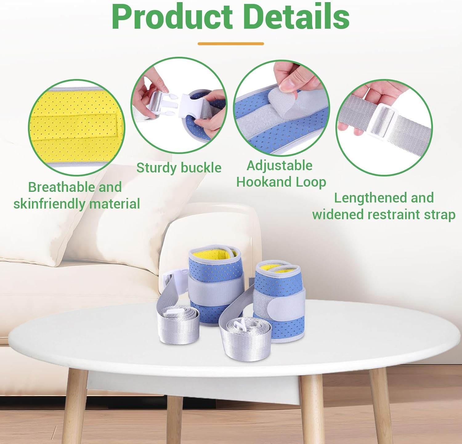 Patient Restraint Band, Ankle and Wrist Universal Constraints Control, Restraint