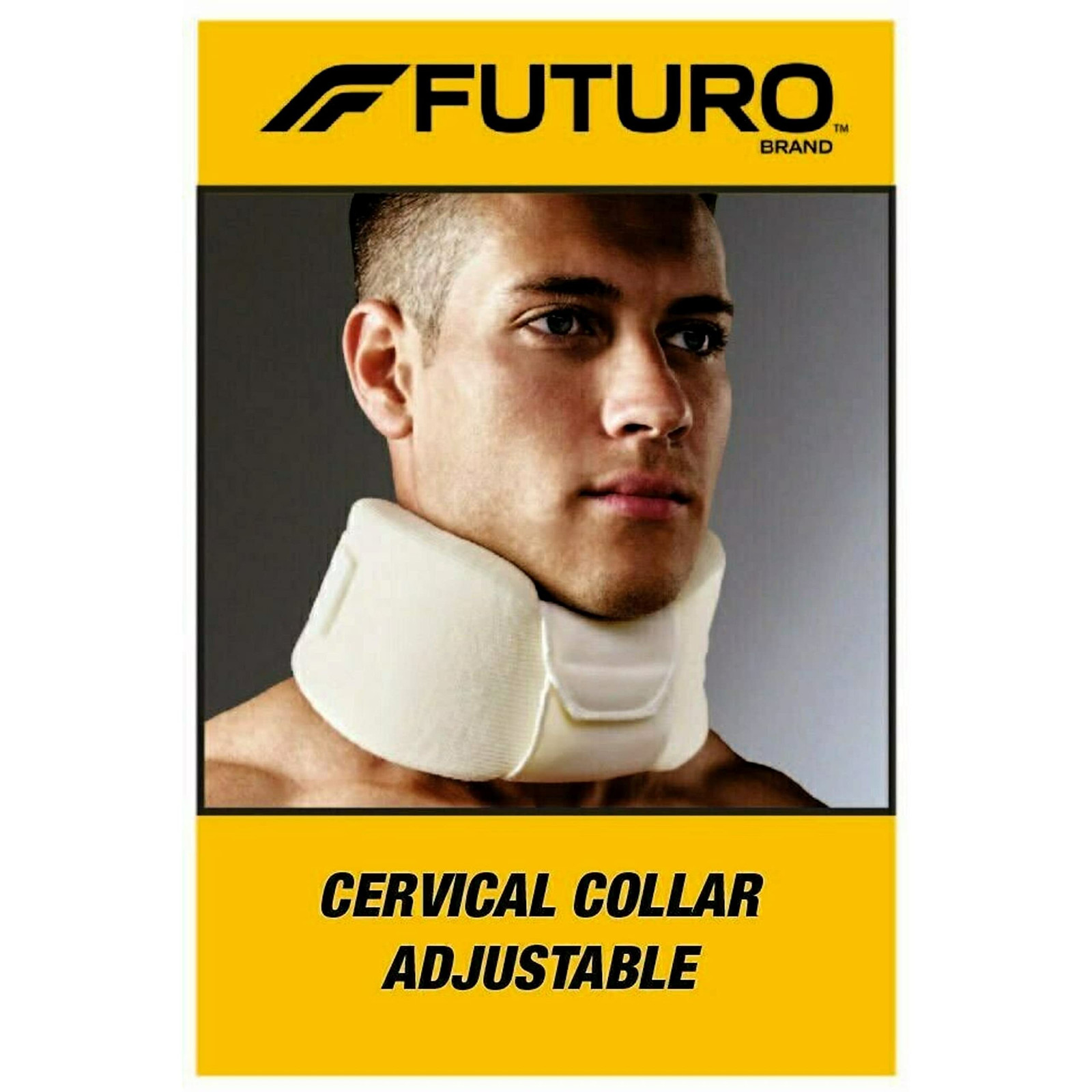 Adjustable White Neck Brace for Whiplash and Injury Support