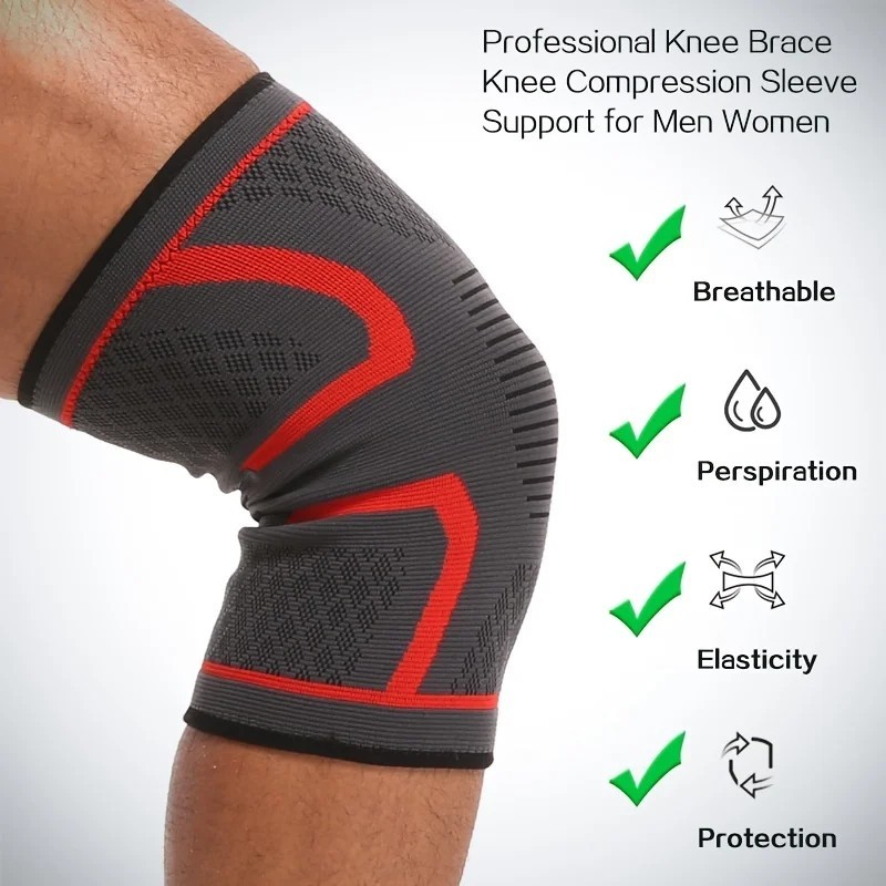 Knee Sleeve Compression Brace Support For Sport Gym Joint Pain Arthritis Relief
