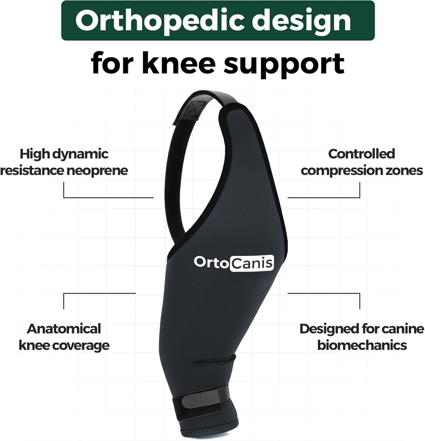 Medium Neoprene Dog Knee Brace – Eases Swelling, Supports Post-Surgery Recovery