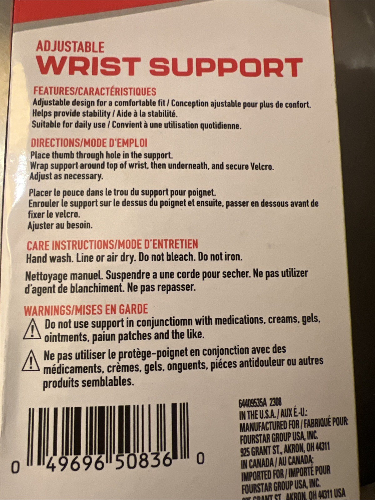 WRIST SUPPORT ADJUSTABLE PROTECTOR THERA 3 Count