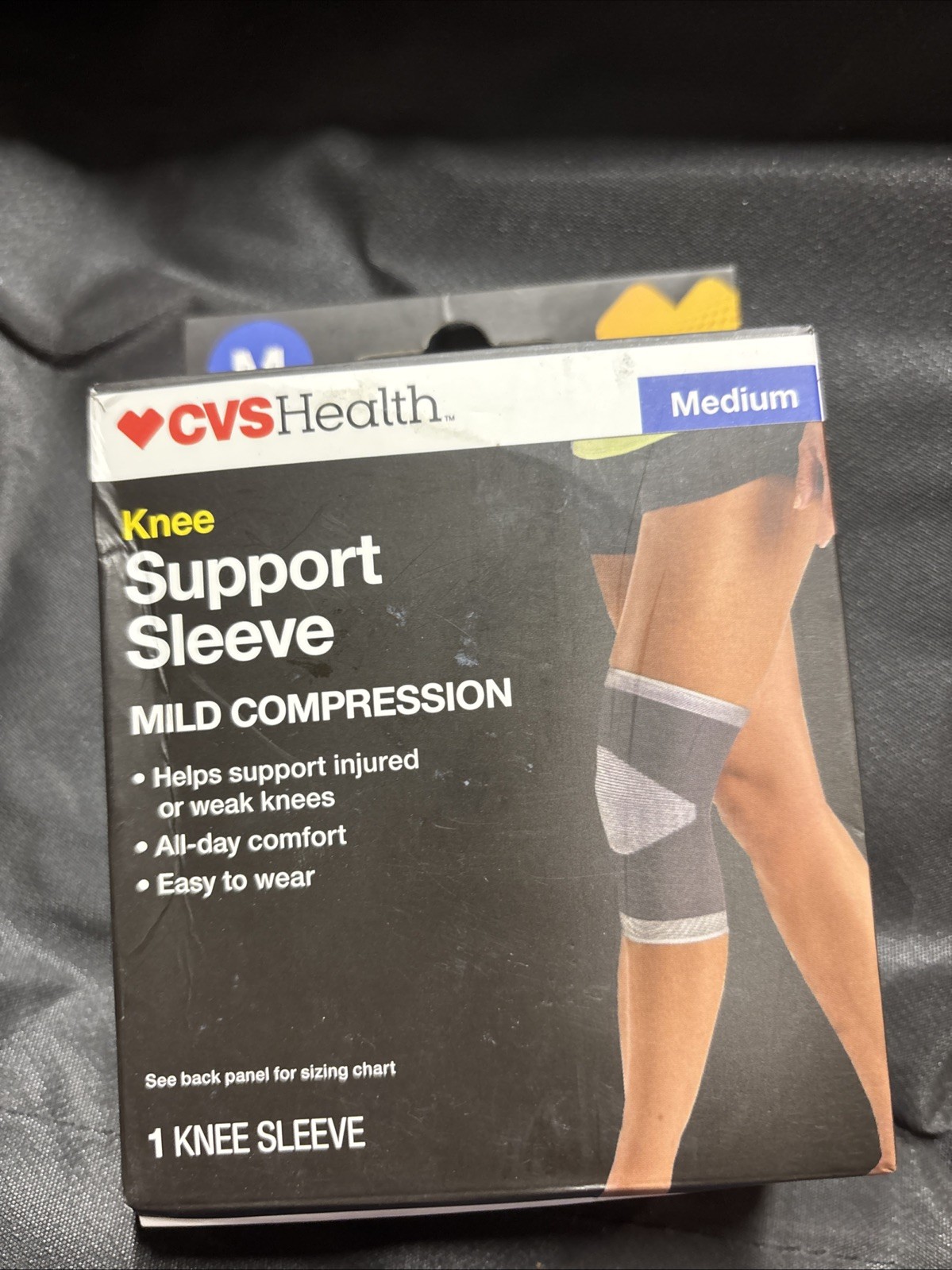 Gray CVS HEALTH Mild Compression Knee Support Sleeve (Medium)
