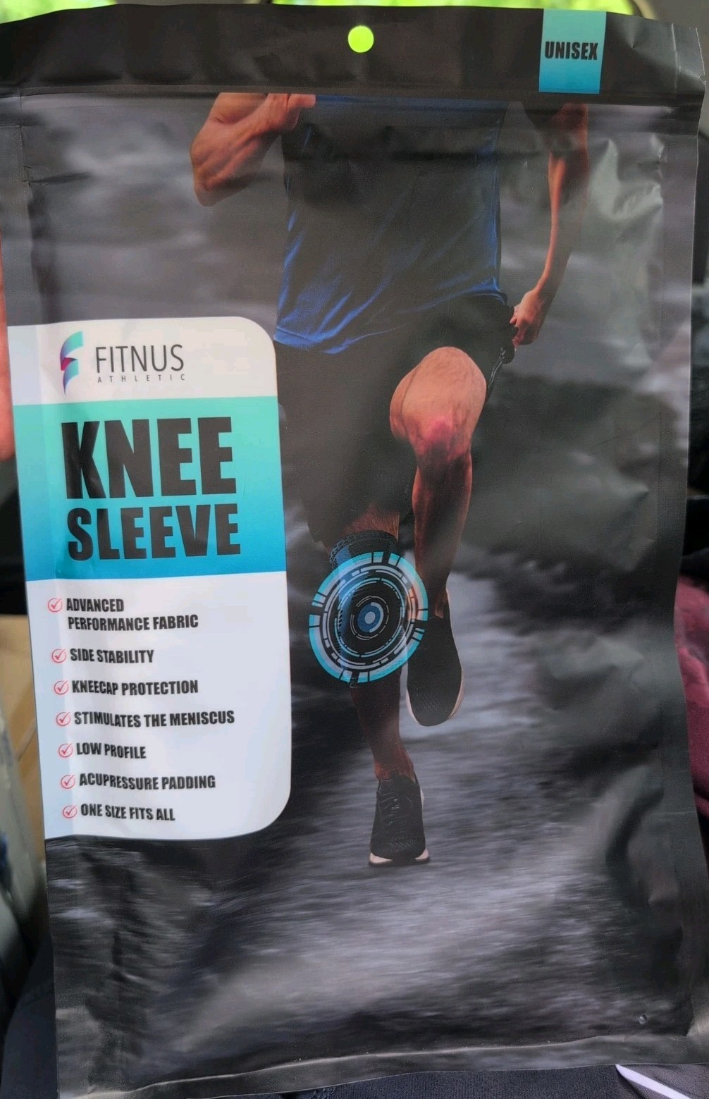 FITNUS ATHLETIC Knee Sleeve Compression Technology Knee Stability NEW