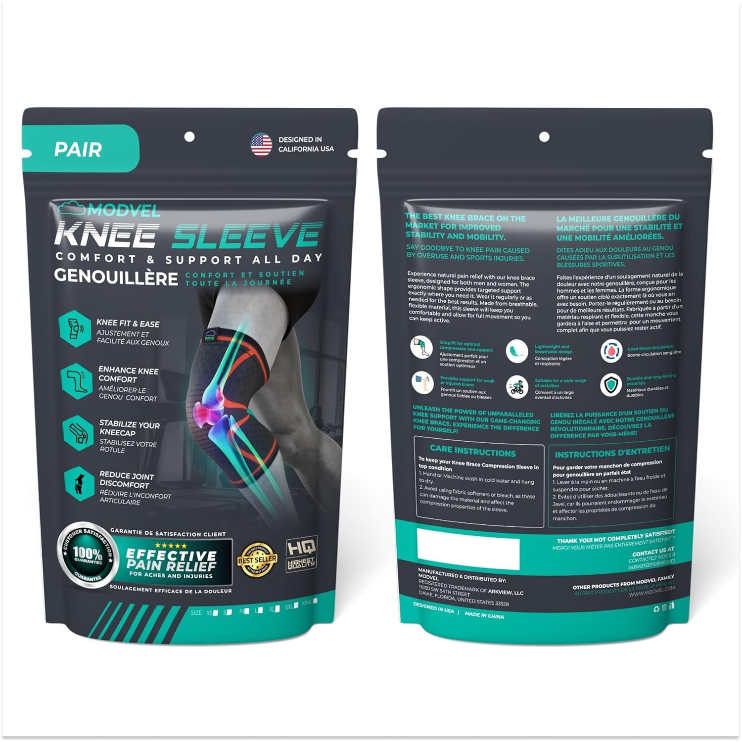 Breathable Knee Brace Set for Active Individuals, Lightweight & Ergonomic Design
