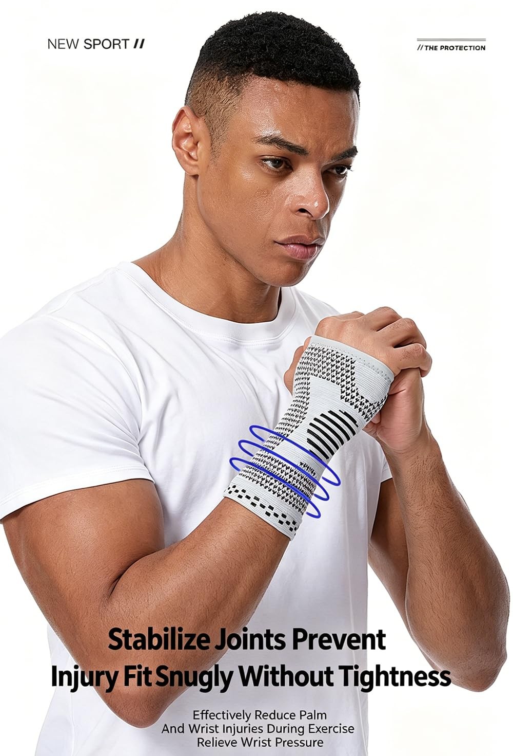 Wrist Compression Sleeves Support, 1 Pair Compression Wrist Sleeve Tendonitis…