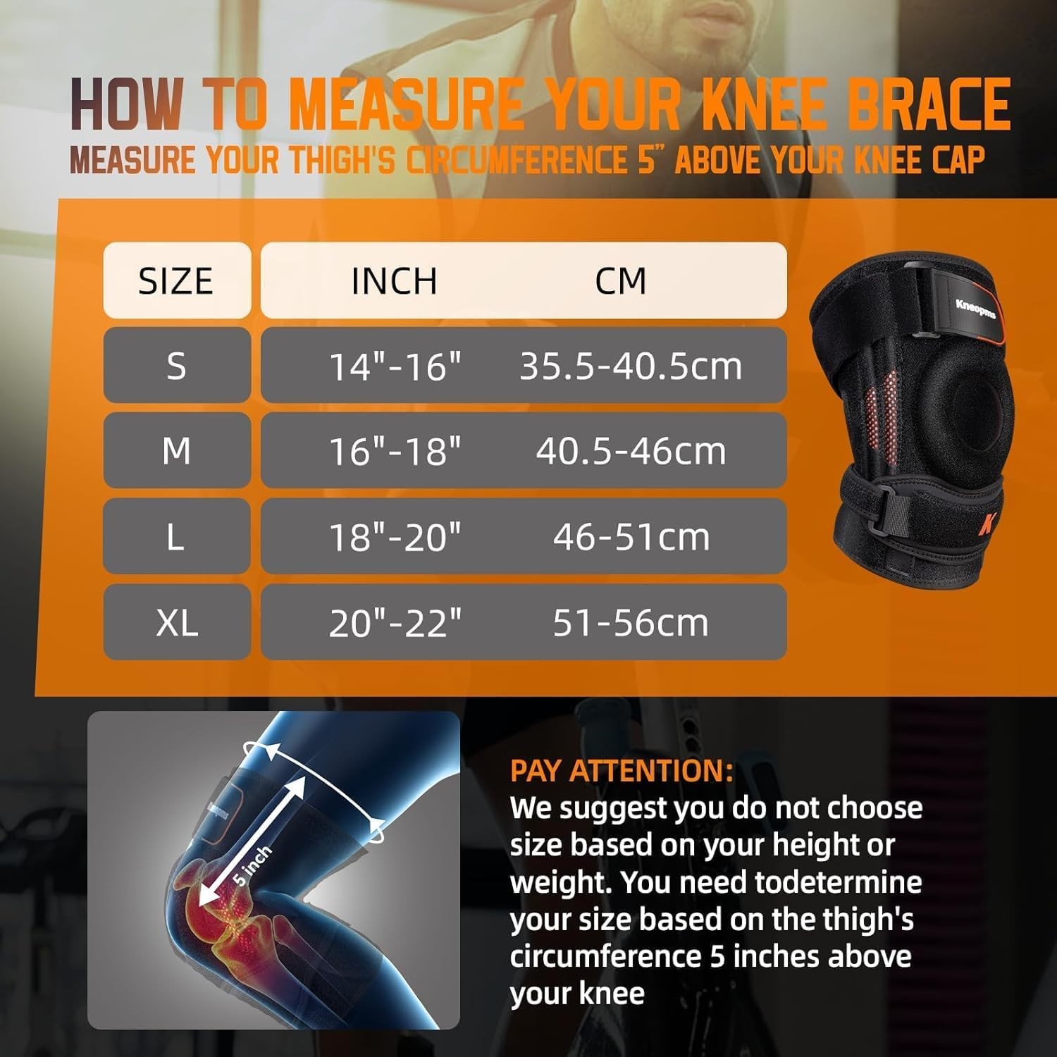 【Enhanced Version】2-in-1 Professional Knee Brace for Pain ,Adjustable Knee wi…