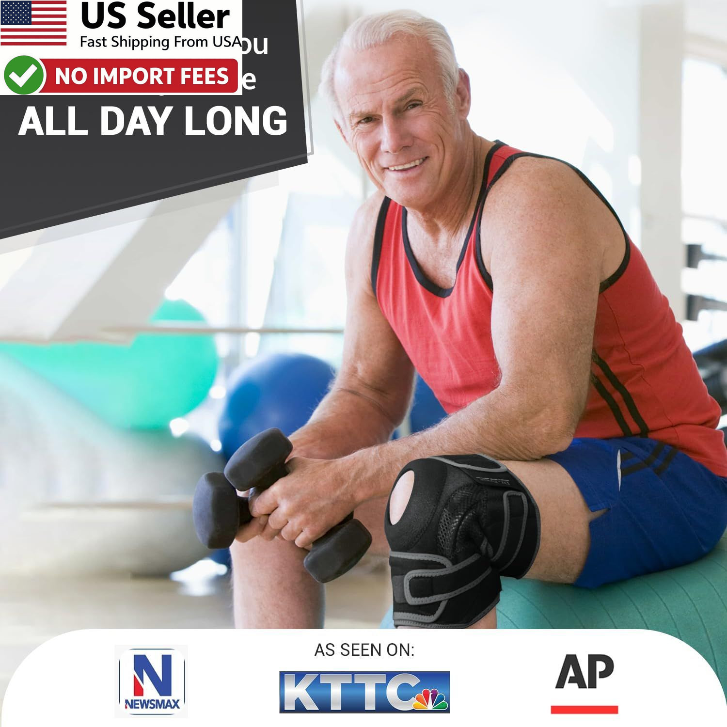 DR BRACE ELITE Knee Brace Men Women Patella Gel Pads Side Stabilizers Pain Large