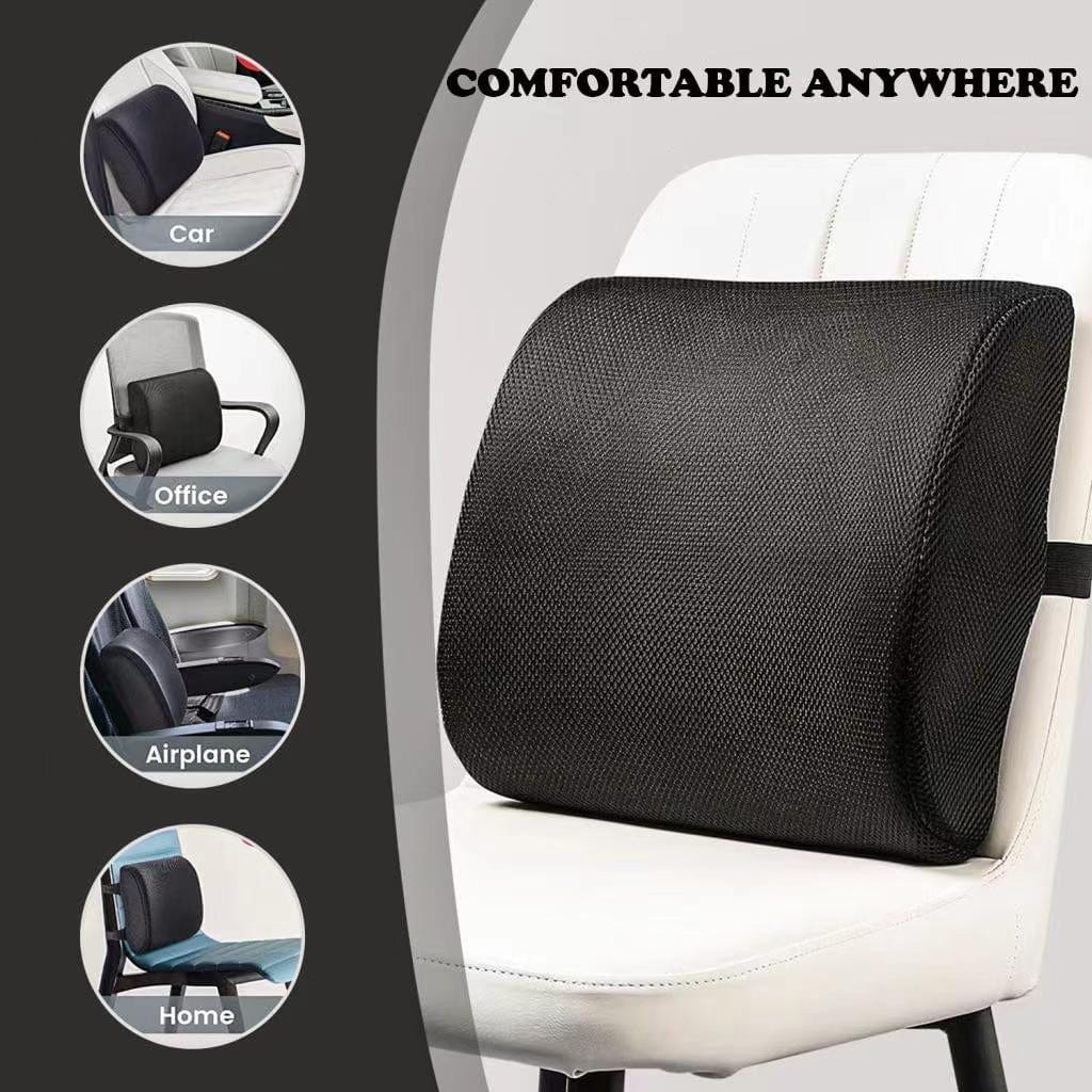 Memory Foam Lumbar Support Cushion Back Pillow Pain Relief Office Chair Car Seat