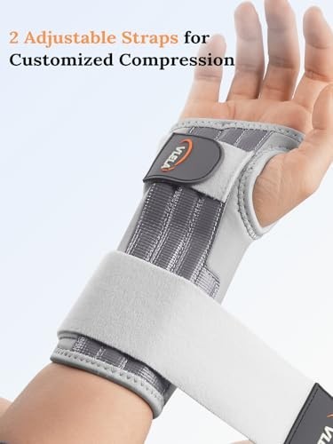Carpal Tunnel Wrist Brace for Right Hand, Night Support, Adjustable Straps & Spl
