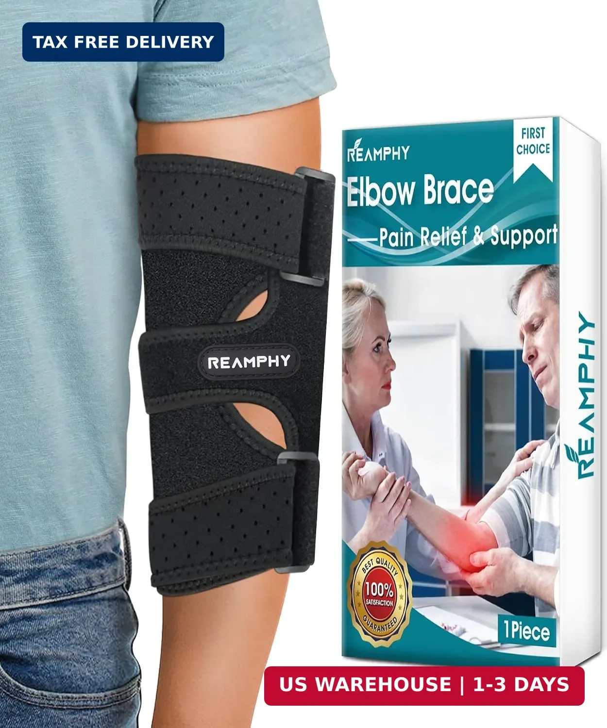 Cubital Tunnel Elbow Brace,Ulnar Nerve Entrapment Brace,Elbow Splint | Comfortab