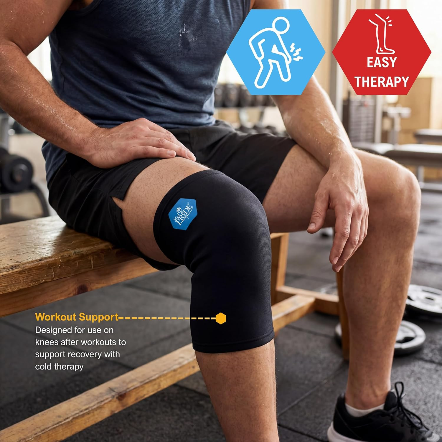 Gel Compression Sleeve for Elbow, Knee, Arm, Reusable Hot & Cold Therapy
