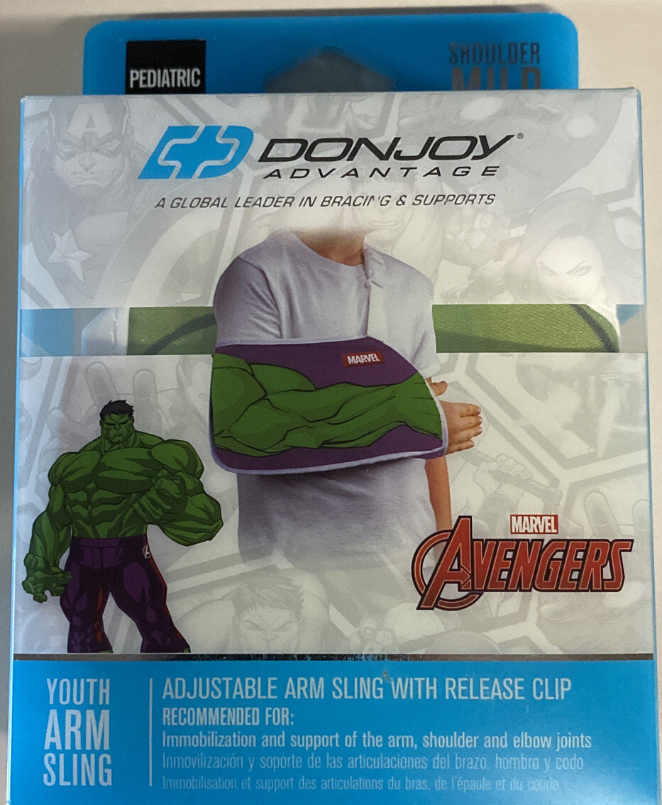 3-DonJoy Advantage Marvel HULK Pediatric Adjustable Arm Sling UP TO 9″ FREE SHIP