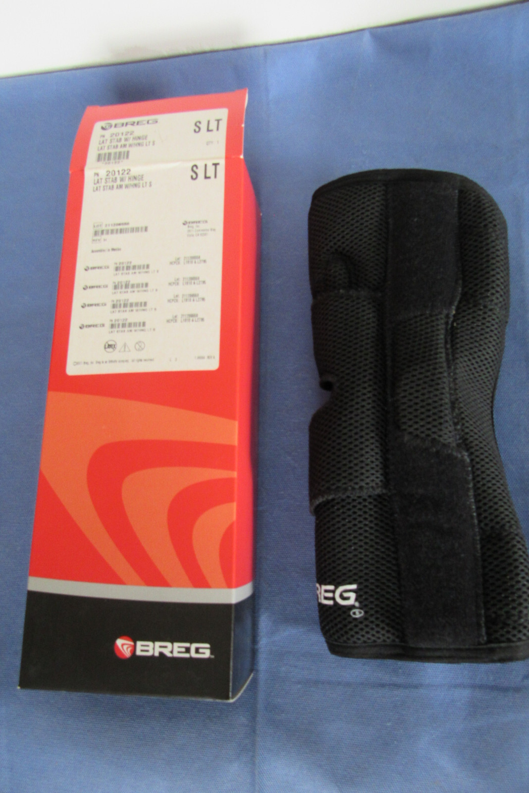 Breg 20122 Lateral Stability Hinged Knee BRACE Air Mesh Soft LEFT SMALL Black