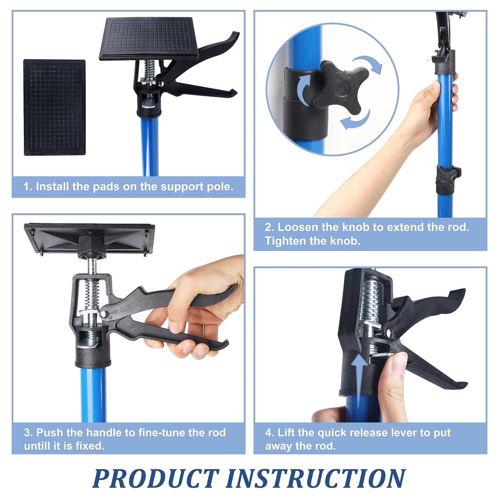 Third Hand Tool, Adjustable Support Pole, 3rd Hand Support System, Steel Supp…