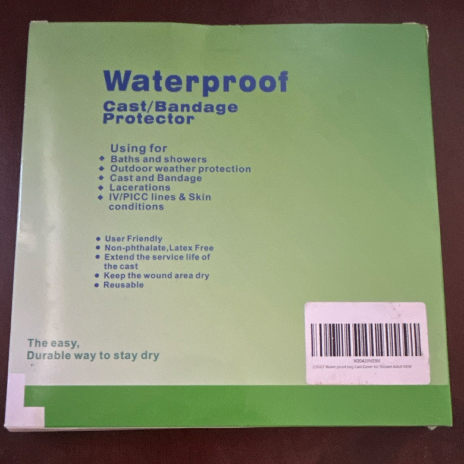 Waterproof Cast Protector Adult Calf Latex Free Reusable Shower Cover