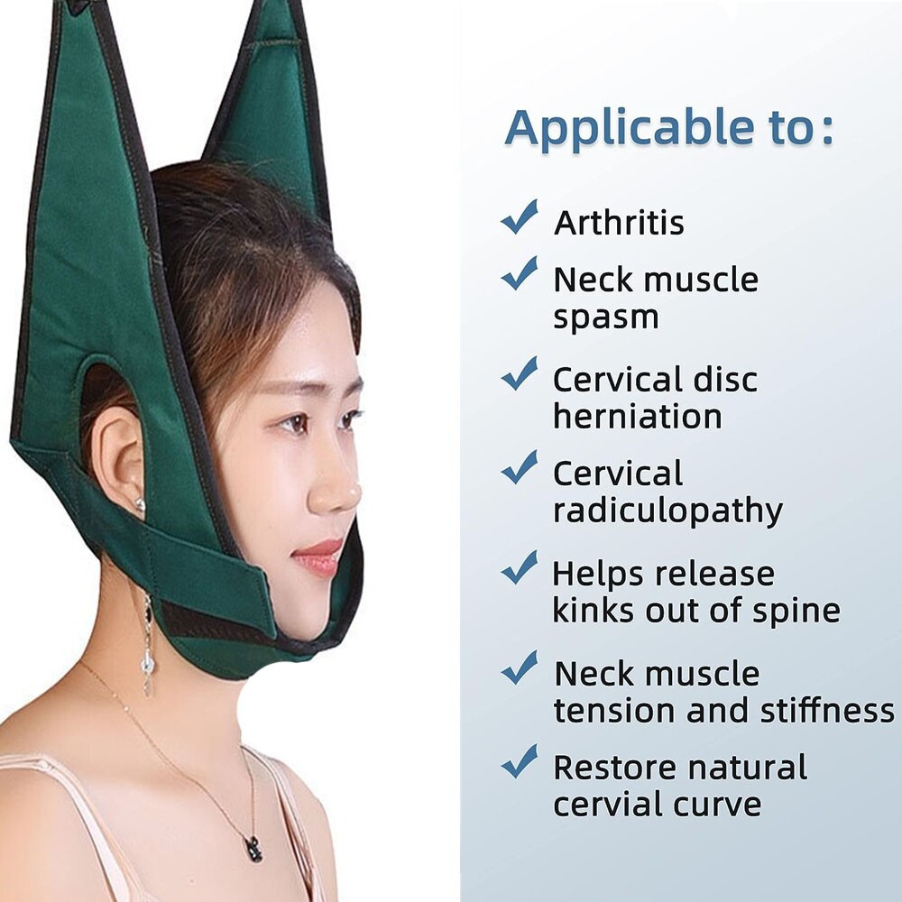 Adjustable Relaxation Cervical Traction Belt Head Neck Shoulder Pain Relief USA