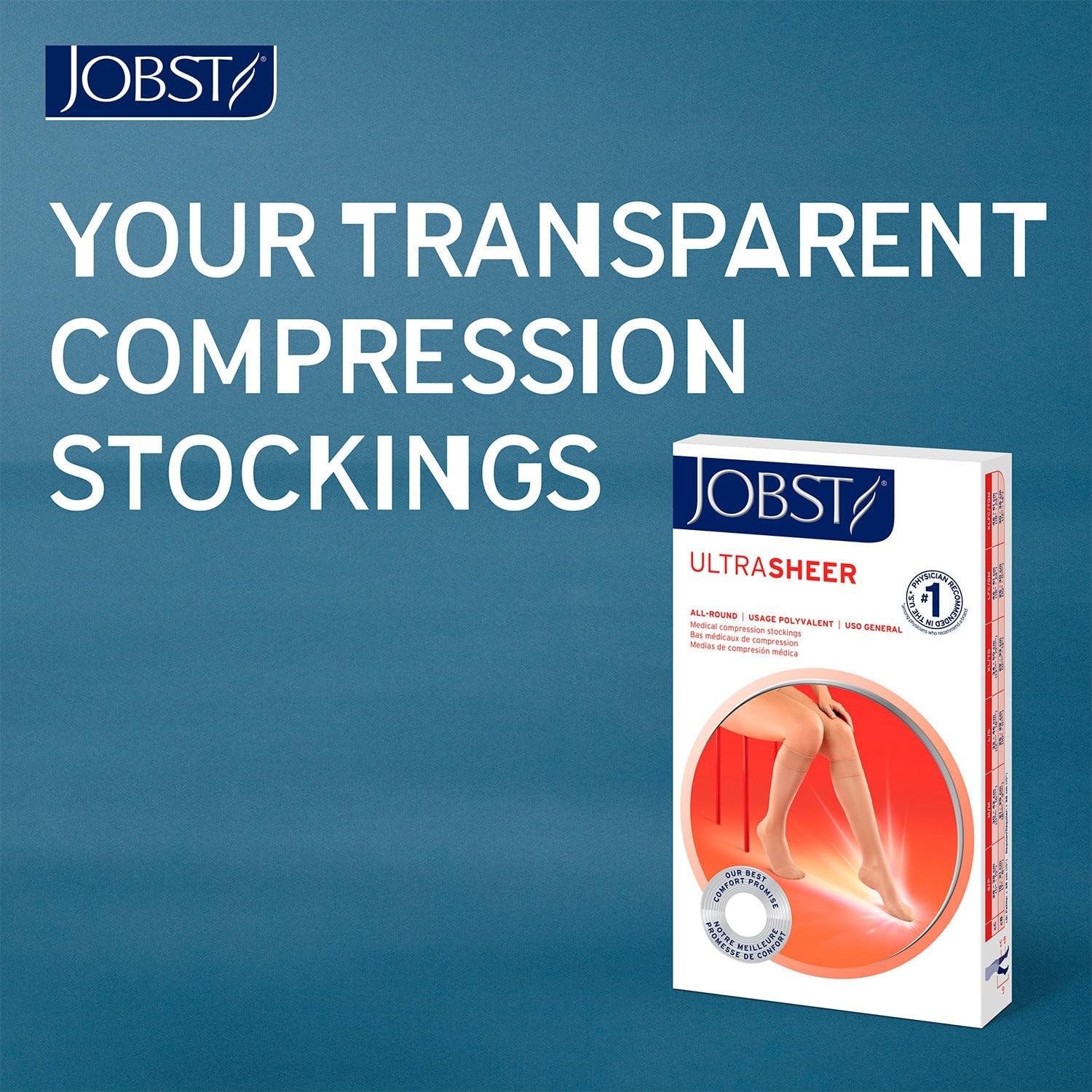 Bsn Medical 119503 Jobst Ultrasheer Knee High 15-20 Mmhg Compression Stockings