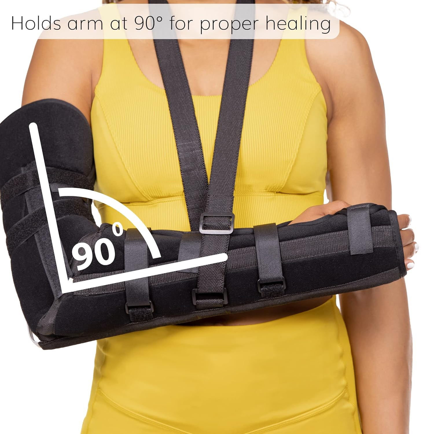 Posterior Long Arm Splint – Elbow Immobilizer Right or Left Forearm Brace with S
