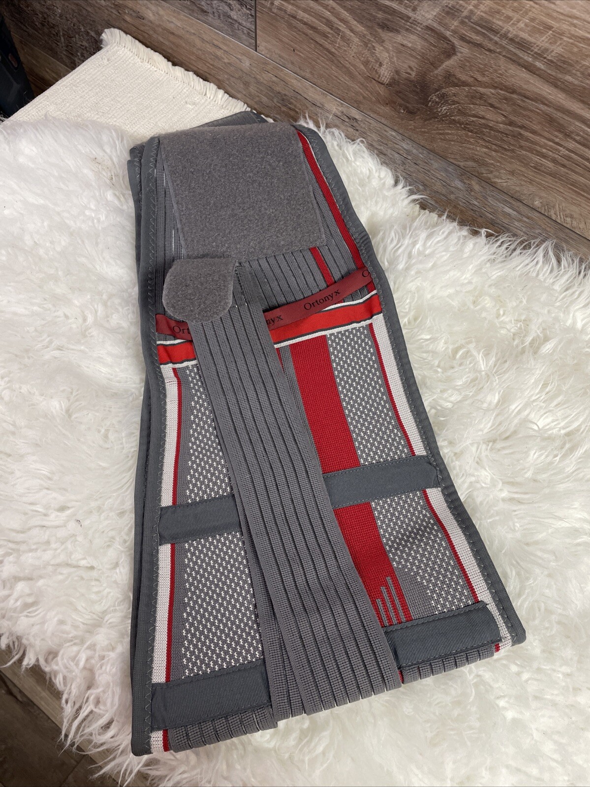 ORTONYX KB724 Gray Red Ergonomic Design Lumbar Support Belt Size XXL