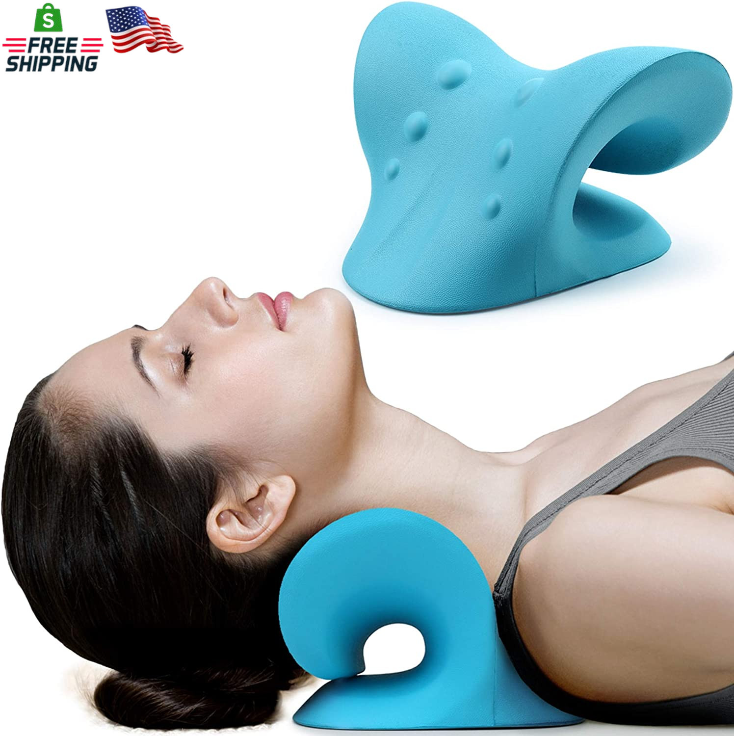 RESTCLOUD Neck and Shoulder Relaxer, Cervical Traction Device for TMJ Pain Relie