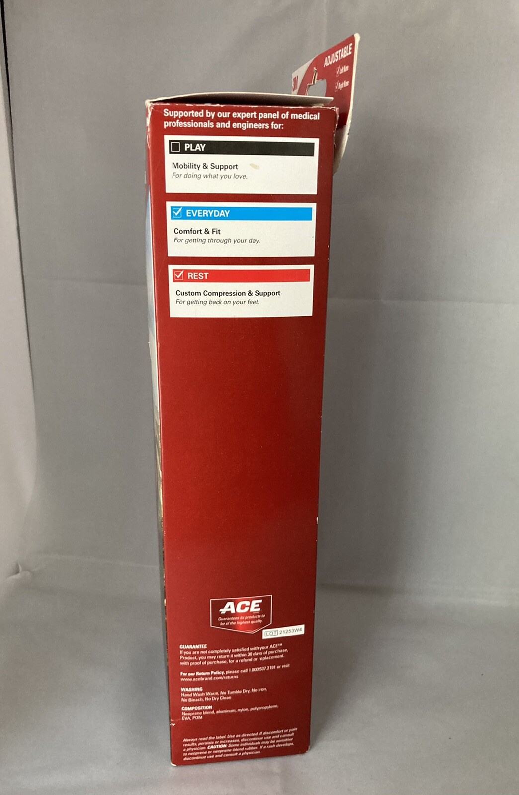 ACE Knee Hinged Brace adjustable Lateral Stabilizers provide firm support 209600