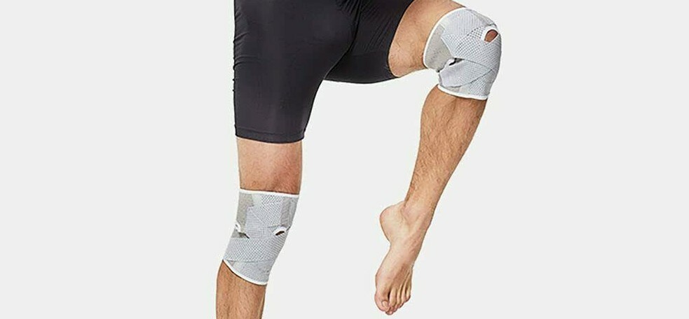 2 Pack Knee Compression Sleeve Brace for Men & Women One Size Gray NEW