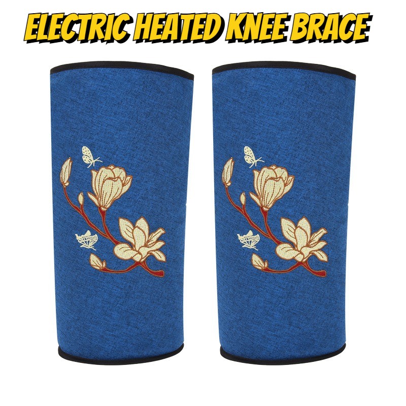Electric Heated Knee Brace Moxibustion Heating Leg Massage Warm Pain Relief Pad