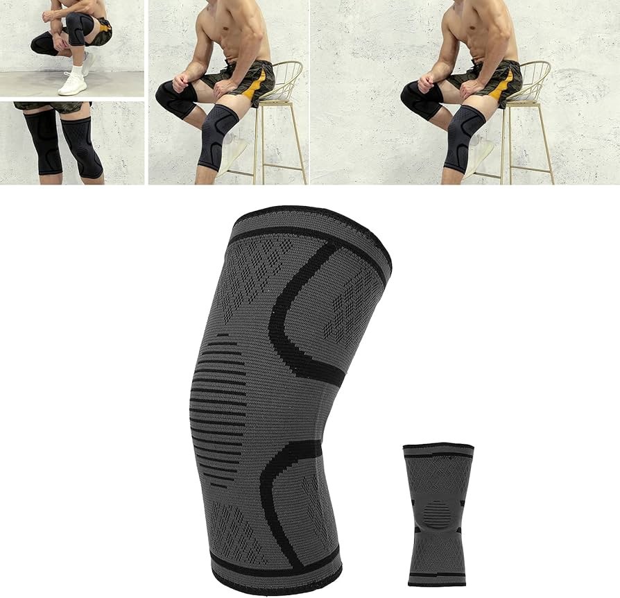 2x Knee Compression Sleeve Size XL, Non‑Slip Breathable for Injury, Arthritis
