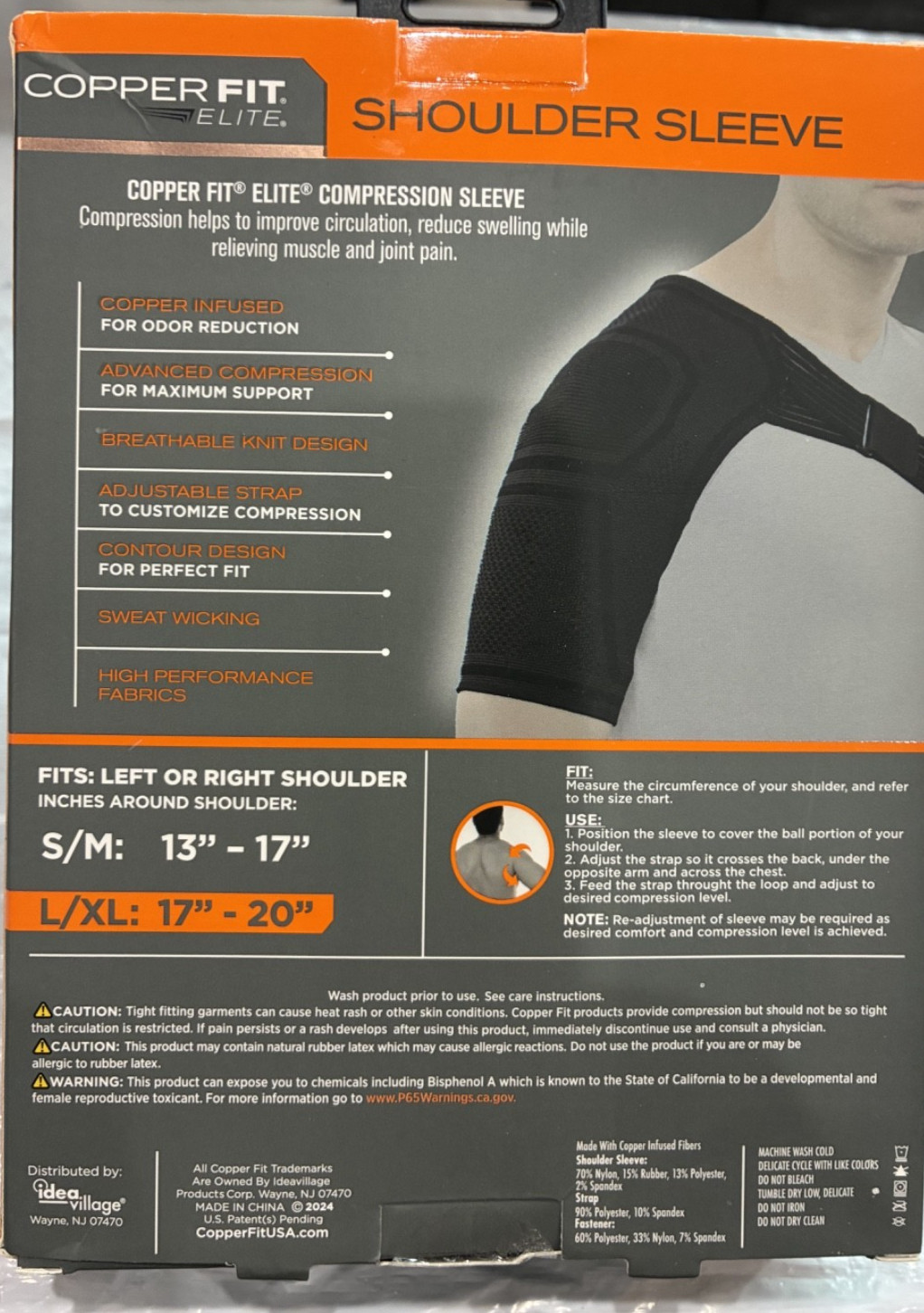 NEW IN BOX Copper Fit Elite Shoulder Sleeve – Compression – Size L/XL