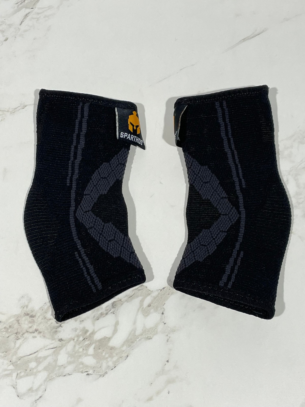 Sparthos Ankle Sleeves (Pair) – Plantar Fasciitis Ankle Brace Size Small Black