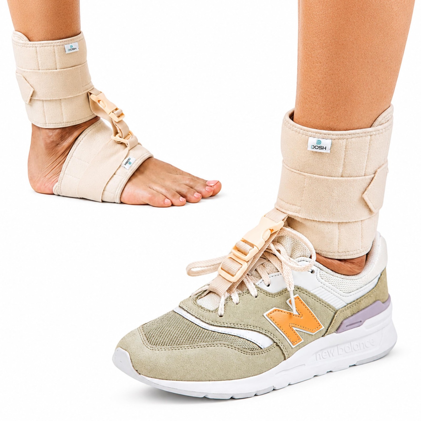 AFO Foot Drop Brace For Walking Unisex Beige Orthosis Ankle Support Splint