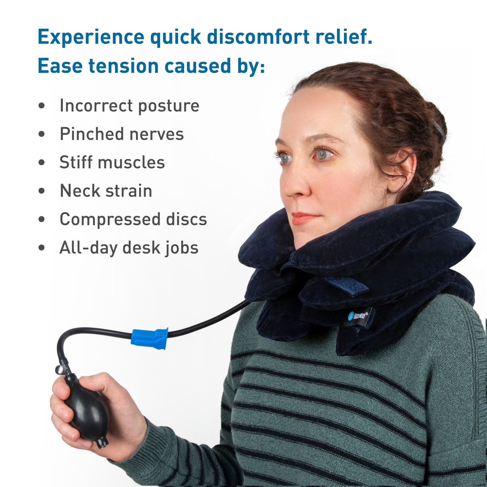 Body Sport Cervical Traction Collar Neck Brace, Decompression and Compression
