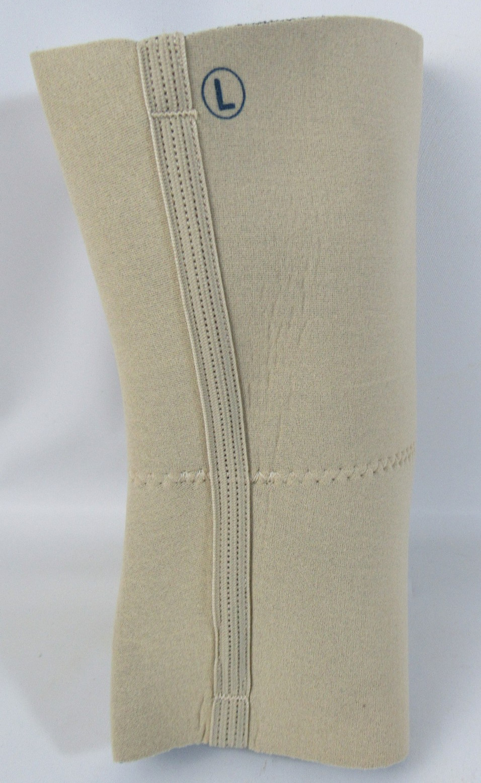 Jerome Neoprene Open Patella Knee Sleeve w Extra Padding, Beige, Size Large