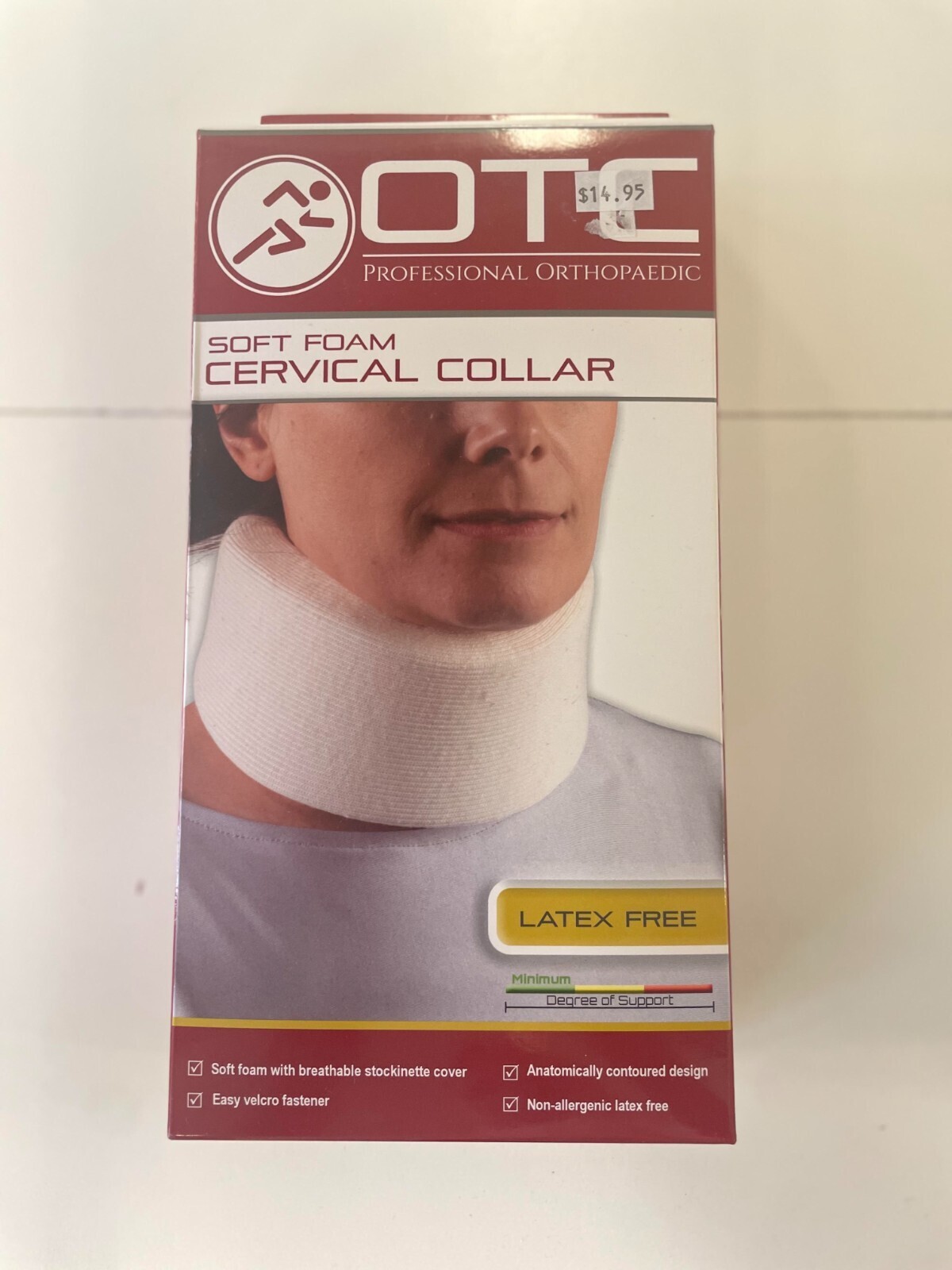 OTC Cervical Collar, Soft Contour Foam, Neck Support Brace, X-Small