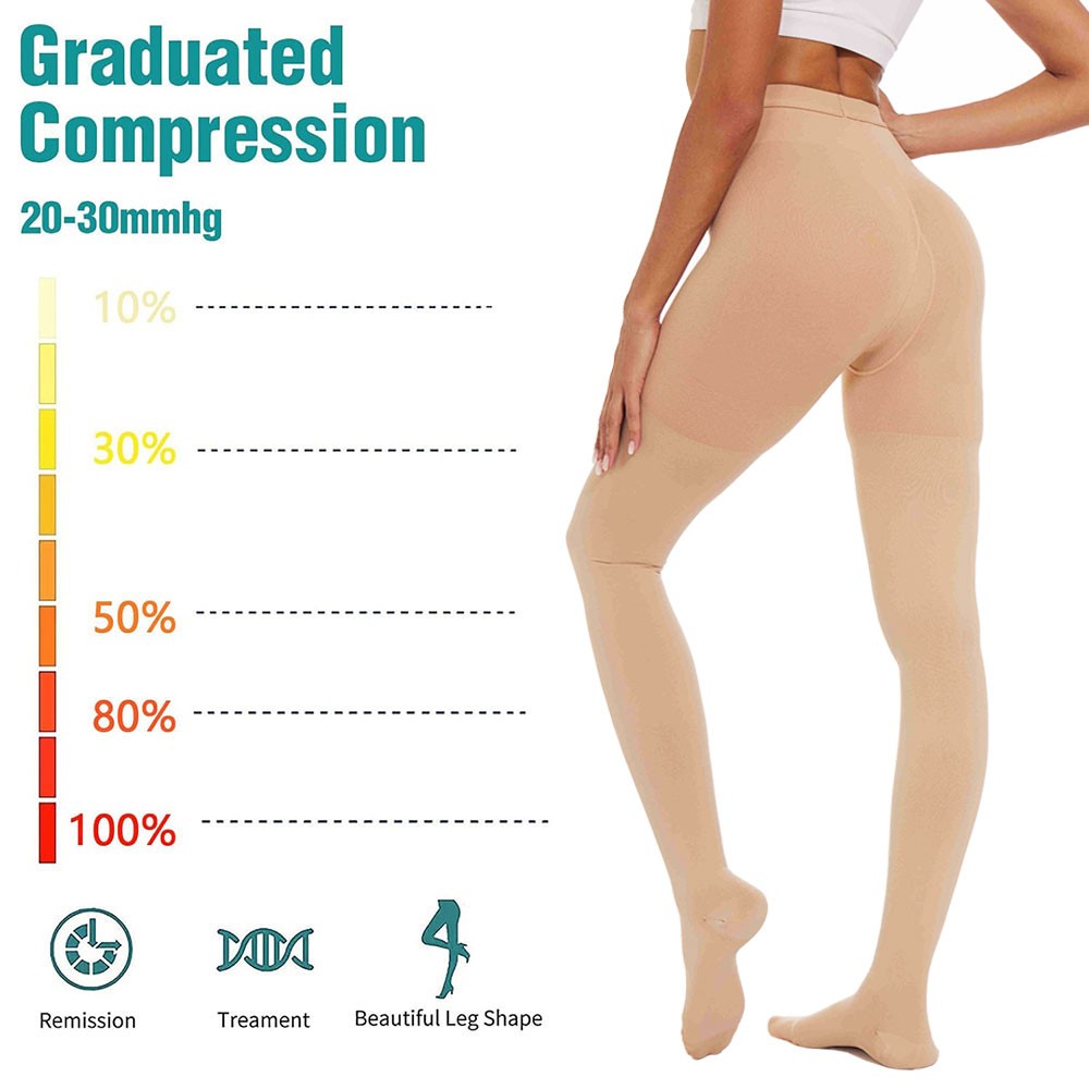 Compression Pantyhose 20-30 mmHg Support Medical Varicose Veins Relief Stockings