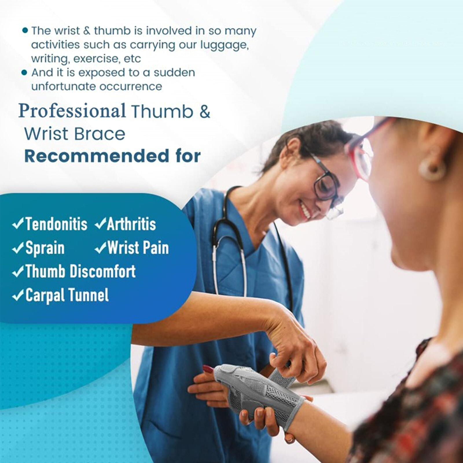 humb Support Spica Splint Brace – Stabiliser for Arthritis Tendonitis Pain