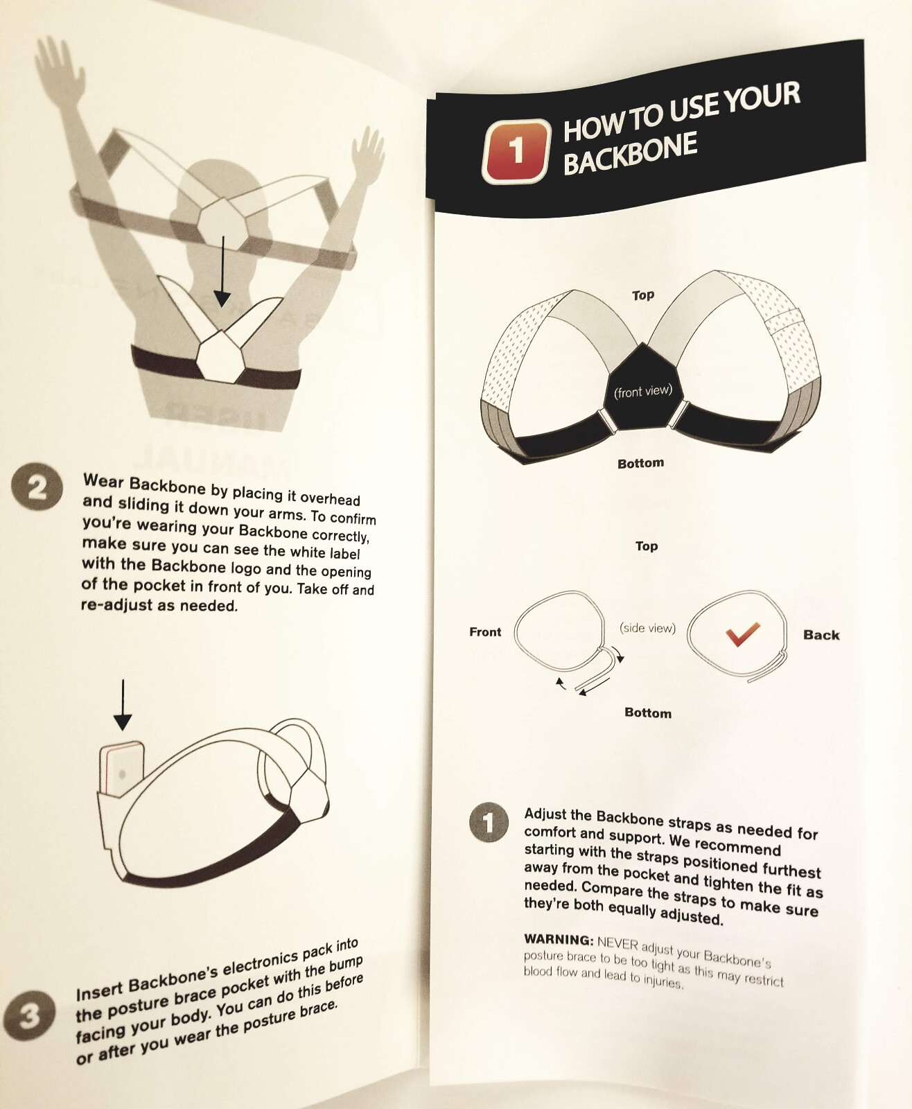 Backbone complete smart posture support from Kickstarter NEW