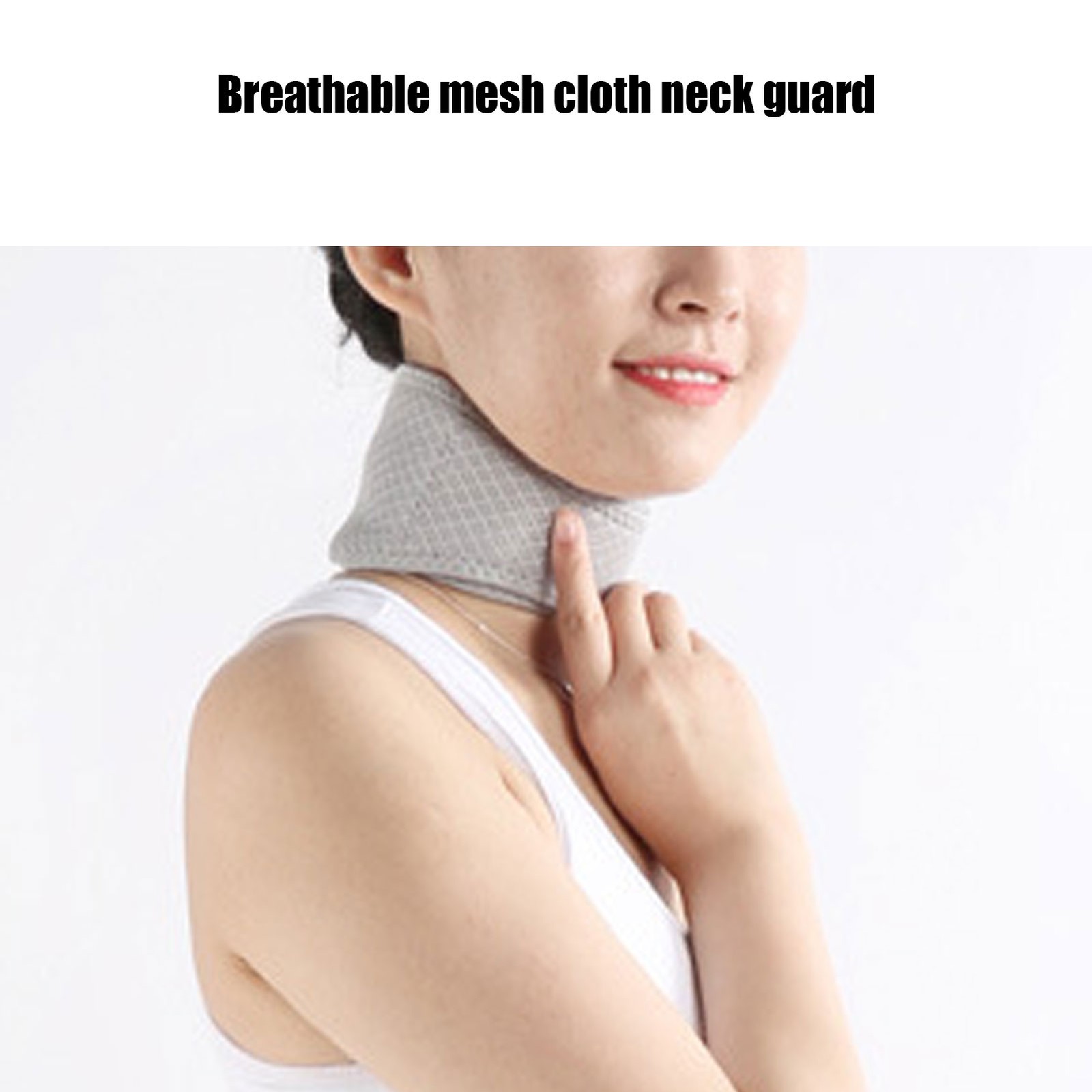 Neck Brace Mesh Fabric Cervical Collar Guard for Pain Relief Moxibustion Care