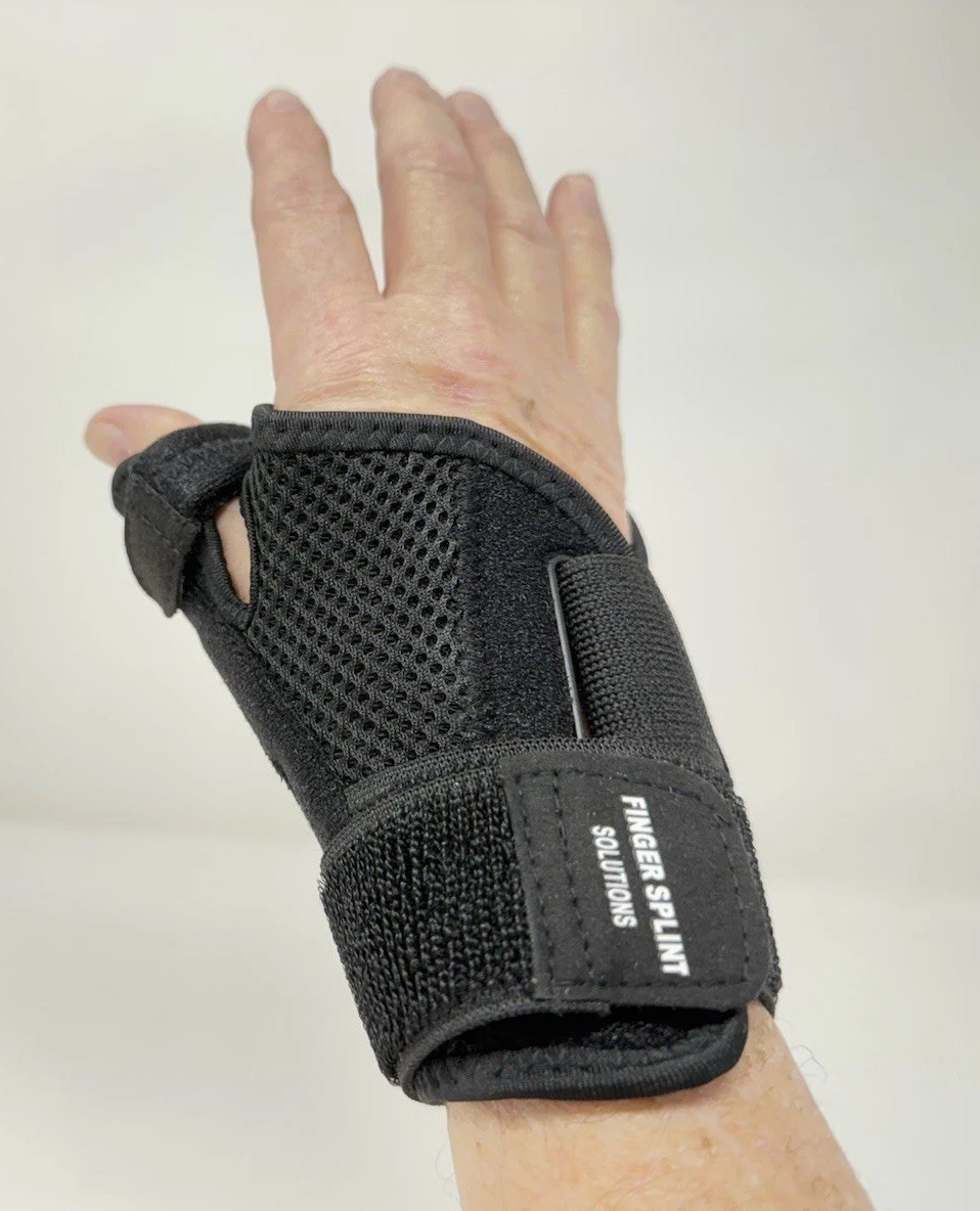 Finger Splint Solutions Reversible (L/R) Thumb Stabilizer – Black