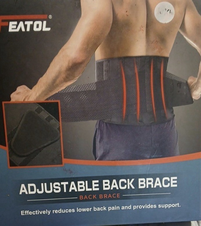 FEATOL Back Brace Support Belt for Men & Women – Lower Back Support Sz S/M