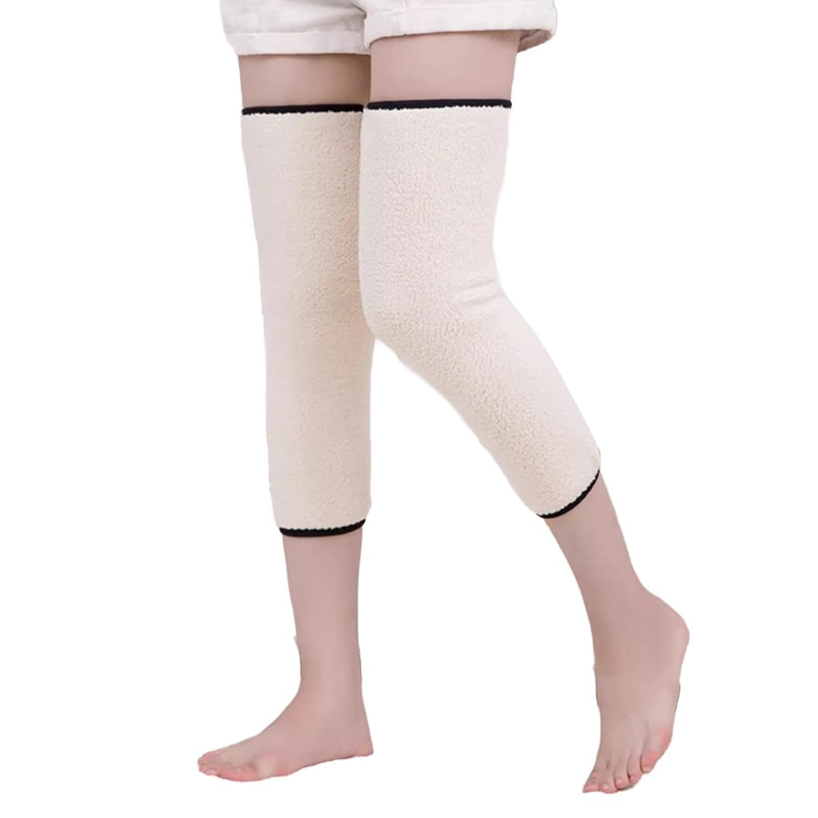 Men Women Thick Wool Leg Warmers Winter Thermal Ski Cycling Knee Brace Sleeve