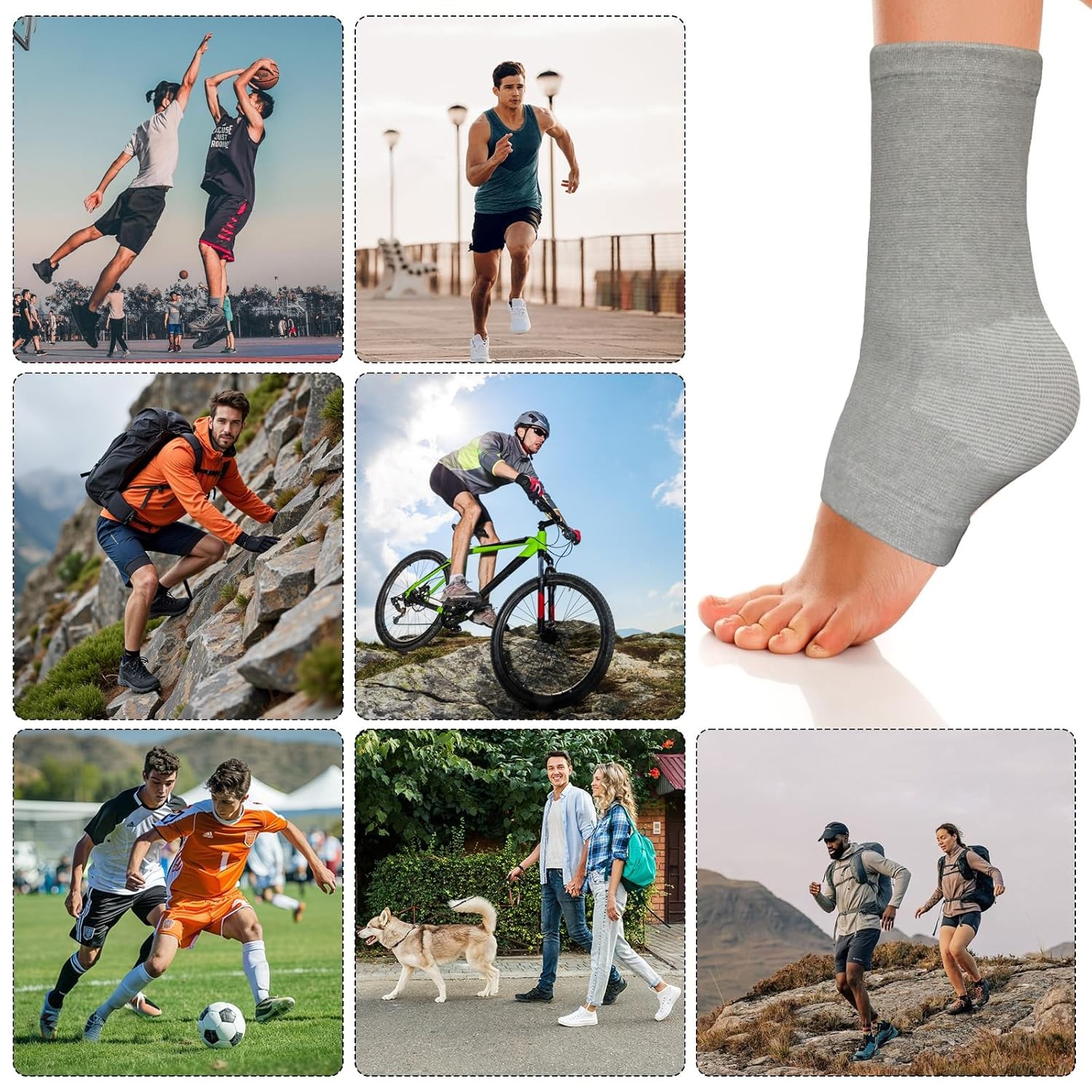 Ankle Compression Sleeve Foot Support Brace Plantar Fasciitis Sock M-L